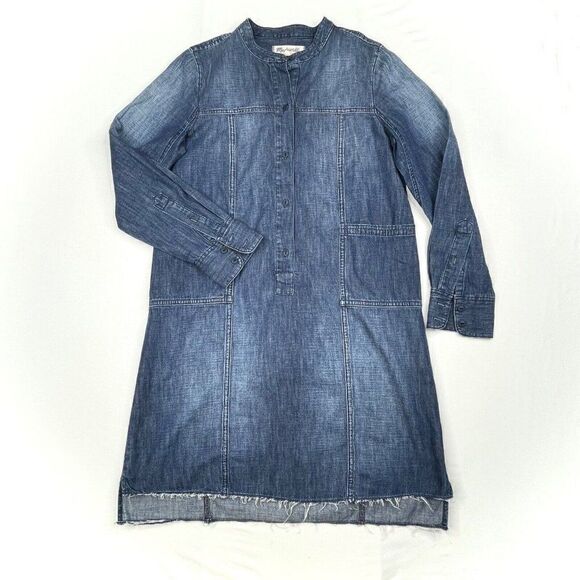 Madewell Downshift Denim Shirt Dress Blue - Picture 2 of 9